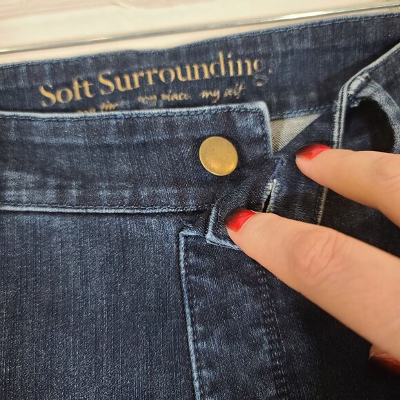 Soft Surroundings 2AN42 5 Pocket Pull‎ On Denim Jeggings Size Medium - Picture 3 of 8
